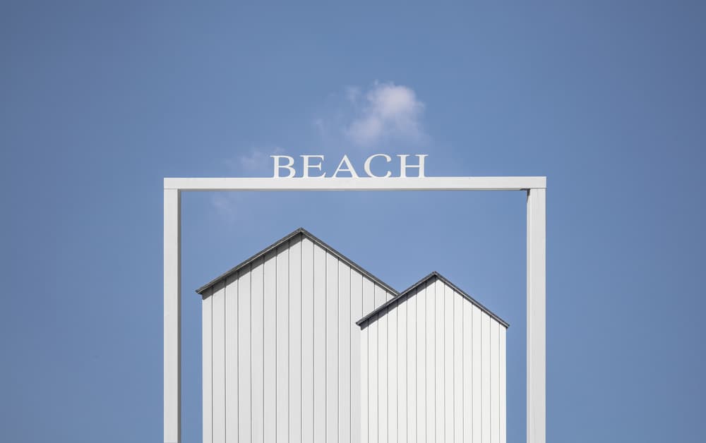 Minimal Beach Frame by Harry Verschelden — canvas wall art
