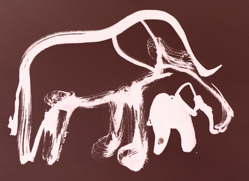 Abstract Elephant Family by Santhosh ch — canvas wall art
