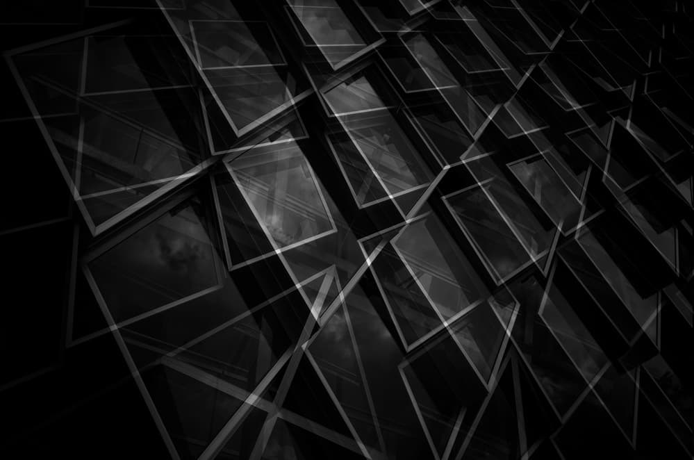 Dark Geometric Reflections by Jeroen van de Wiel — canvas wall art
