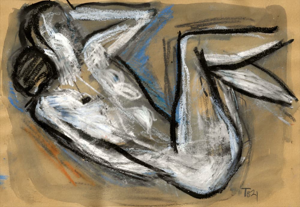 Expressive Figure Study by Tore Bahnson — canvas wall art
