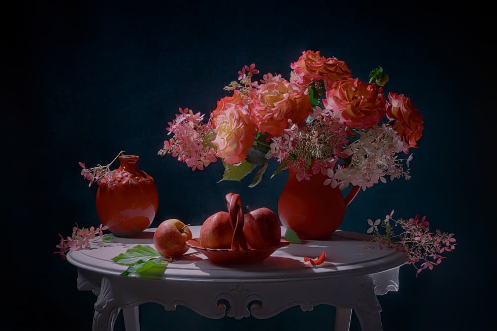 Vibrant Floral Still Life by Lydia Jacobs — canvas wall art