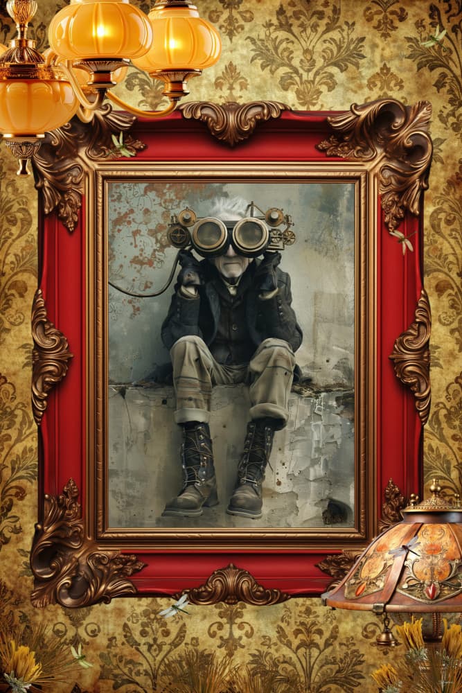Vintage Steampunk Inventor by Sue Skellern — canvas wall art