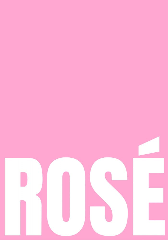 Pink Rosé Typography by Athene Fritsch — canvas wall art