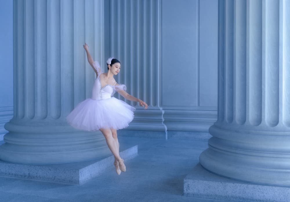 Ballerina Among Columns by Catherine Wang — canvas wall art
