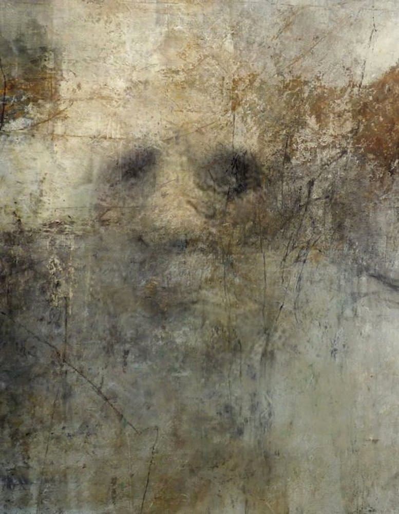 Weathered Abstract Face by Jeffrey Hummel — canvas wall art