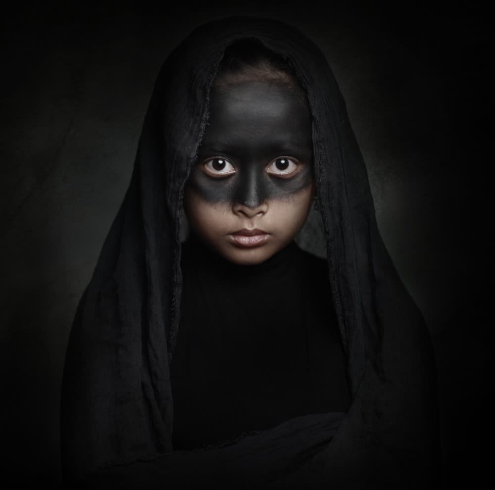 Mysterious Hooded Child by Hari Sulistiawan — canvas wall art