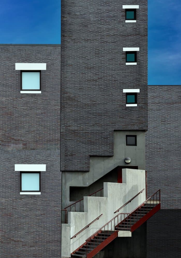 Geometric Building Staircase by Arnon Orbach — canvas wall art