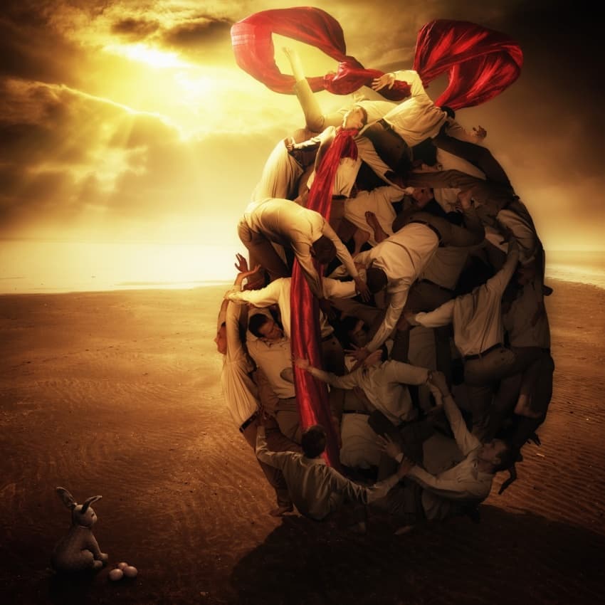 Easter Human Egg by Christophe Kiciak — canvas wall art