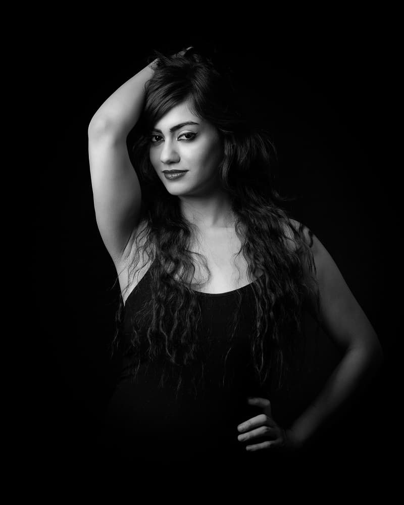 Dark Haired Confident Woman by Mehdi Mokhtari — canvas wall art