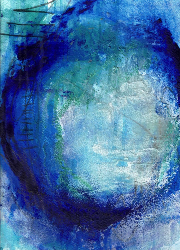 Deep Blue Vortex by Deb Chaney — canvas wall art
