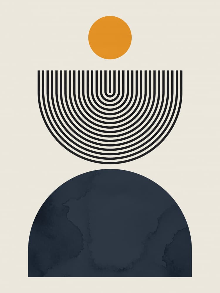 Abstract Sun Arch by Vitor Costa — canvas wall art
