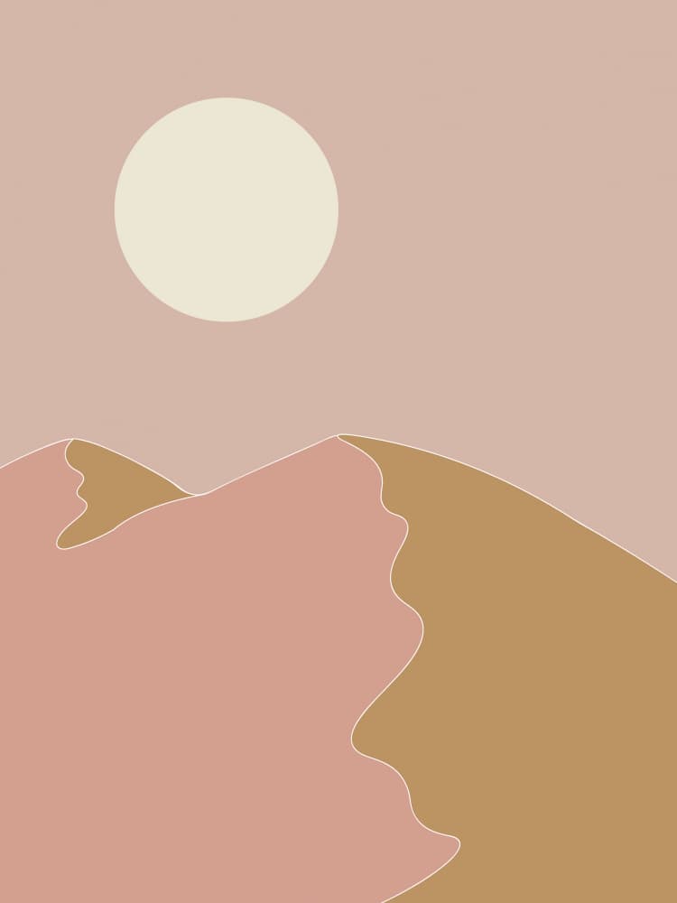 Pink Desert Dunes by Natasha Playell — canvas wall art