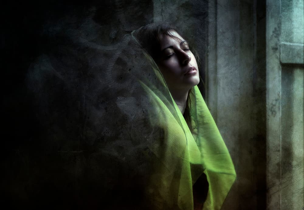 Ethereal Green Portrait by Hari Sulistiawan — canvas wall art