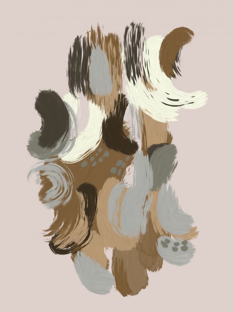 Earthy Abstract Strokes by Josie George — canvas wall art