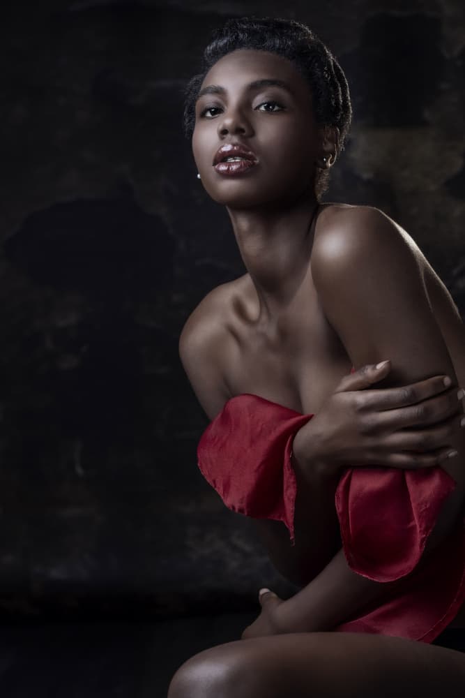 Dark Beauty In Red by Jan Slotboom — canvas wall art