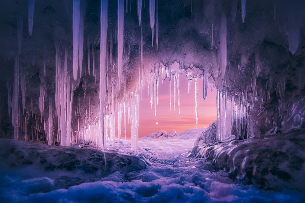 Magical Ice Cave by Ben.C.L — canvas wall art