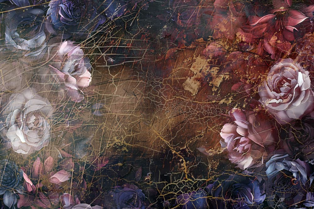 Flower Floral Art Illustration Wallart 062 by Rafal Kulik — canvas wall art