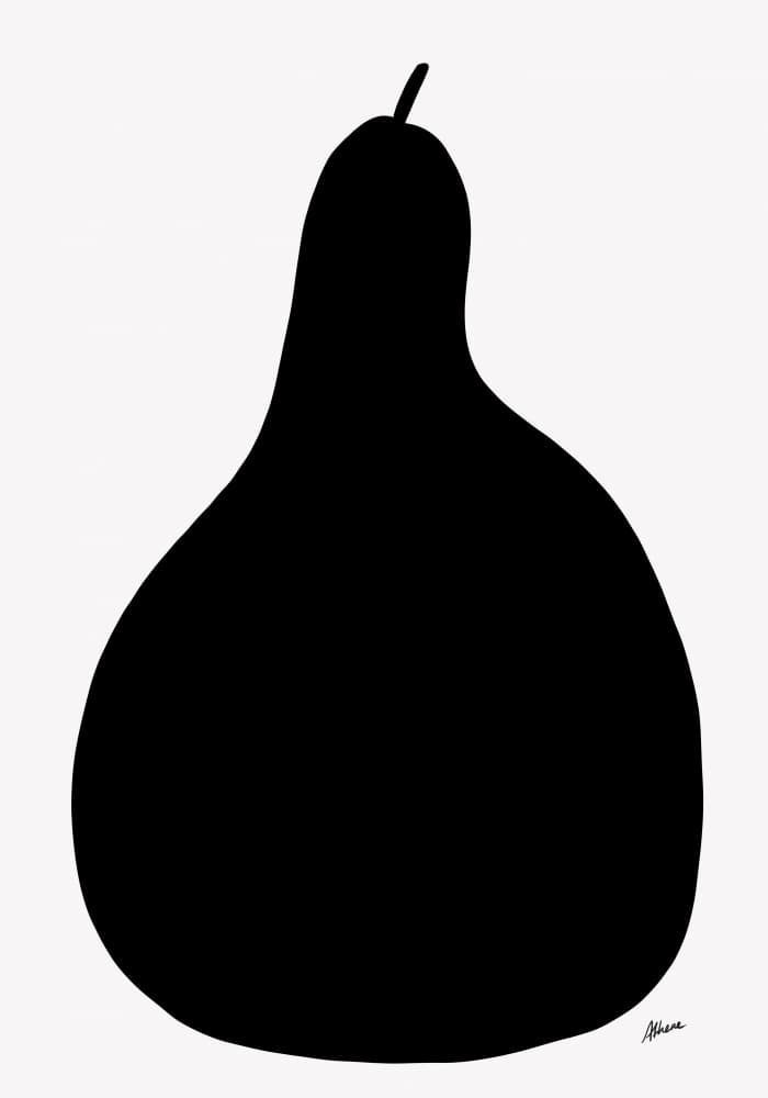 Minimal Pear by Athene Fritsch — canvas wall art