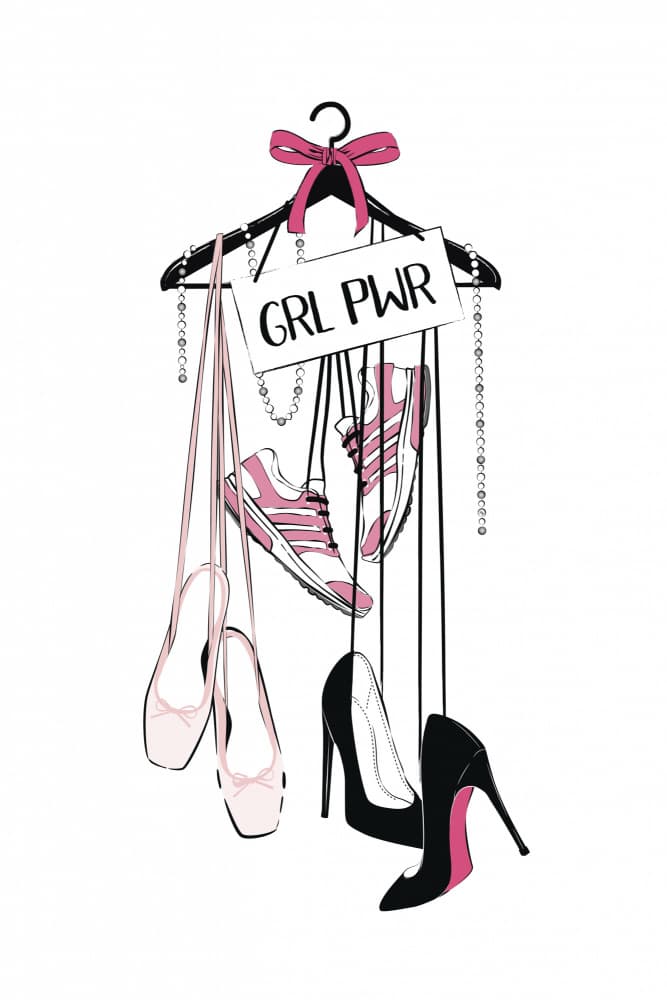Girl Power Footwear by Martina — canvas wall art