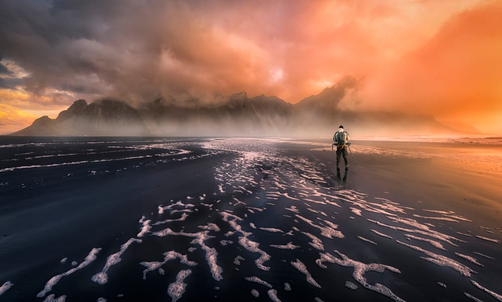 Solitary Beach Explorer by Larry Deng APA — canvas wall art