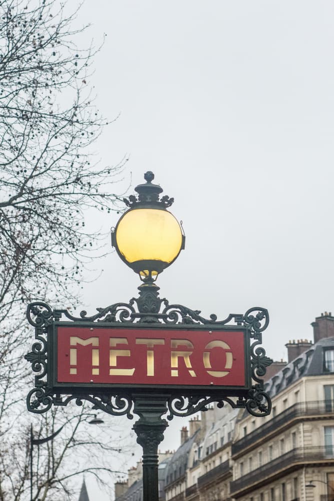 Iconic Paris Metro Sign by Talitha McQueen — canvas wall art