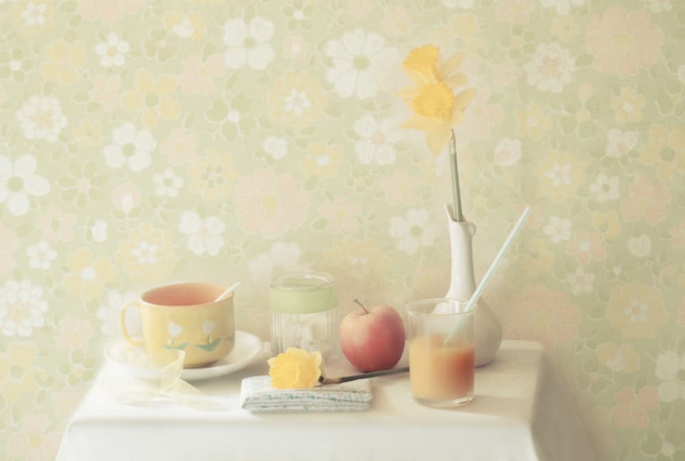 Soft Spring Breakfast by Delphine Devos — canvas wall art