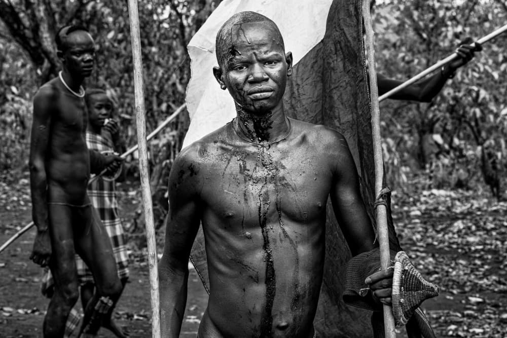 African Warrior Portrait by Joxe Inazio Kuesta Garmendia — canvas wall art