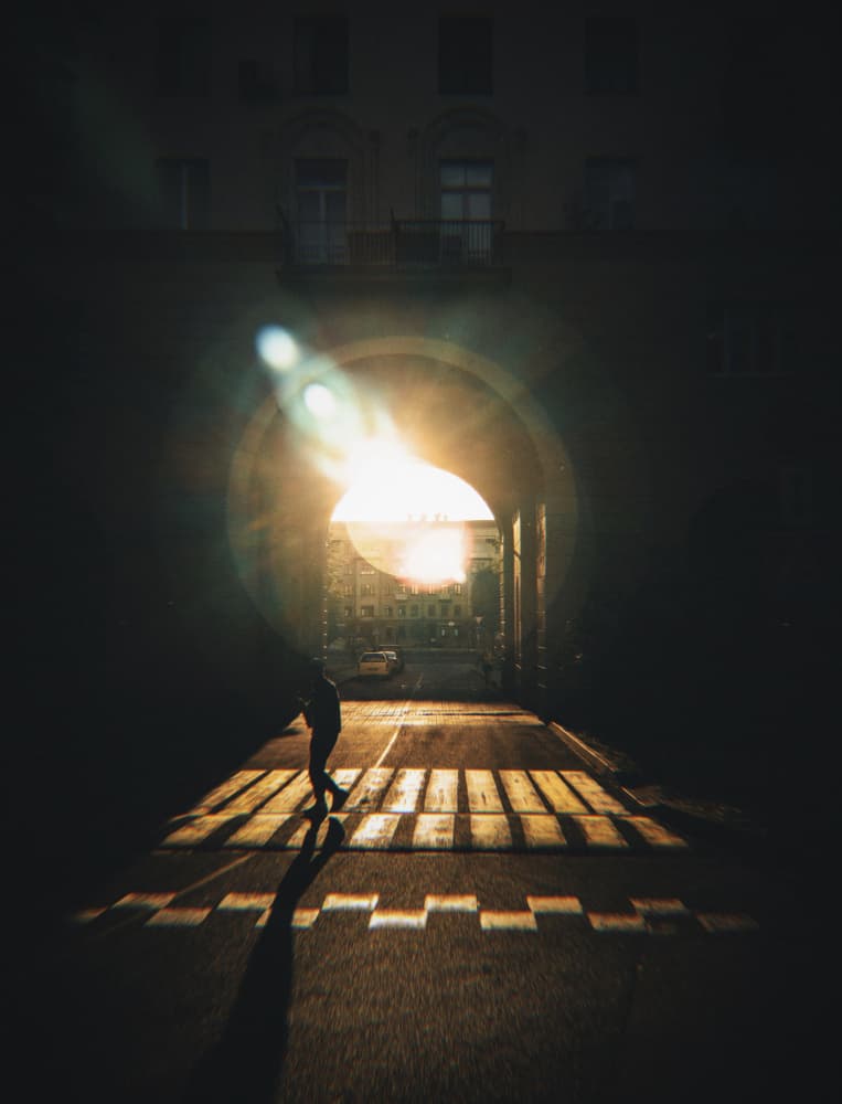 Golden Archway Passage by Karina Aleksandrova — canvas wall art