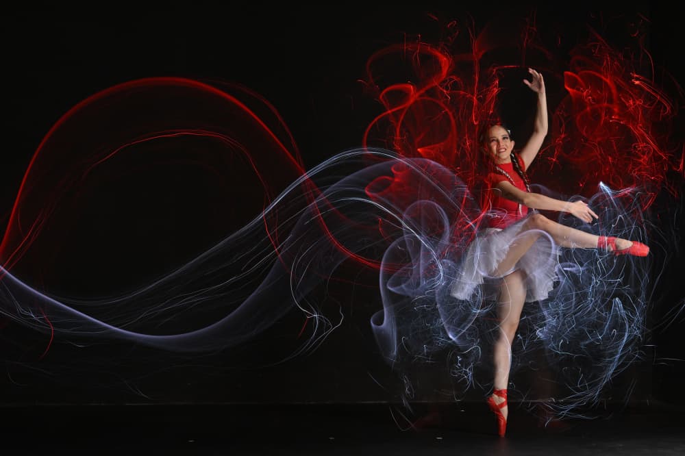 Dynamic Light Ballerina by Ajar Setiadi — canvas wall art