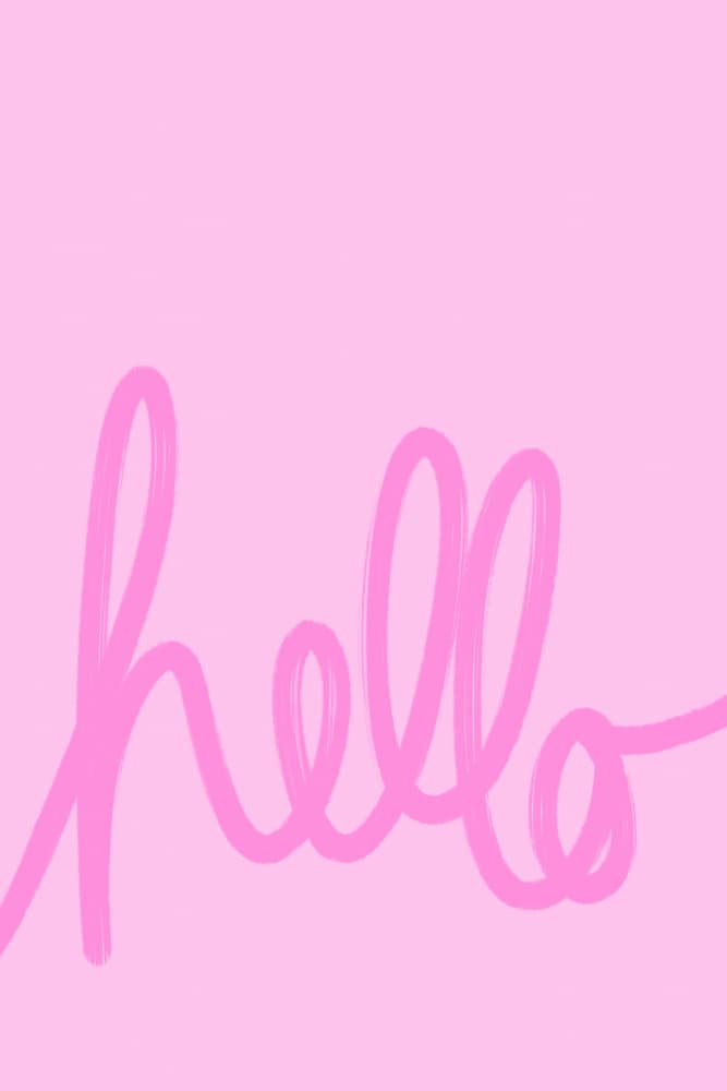 Hello(pastelpink) by Treechild — canvas wall art