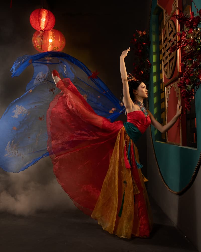 Elegant Chinese Dancer by Lisdiyanto Suhardjo — canvas wall art