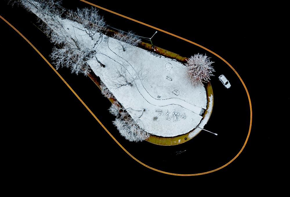 Winter Park Aerial by Wei (David) Dai — canvas wall art