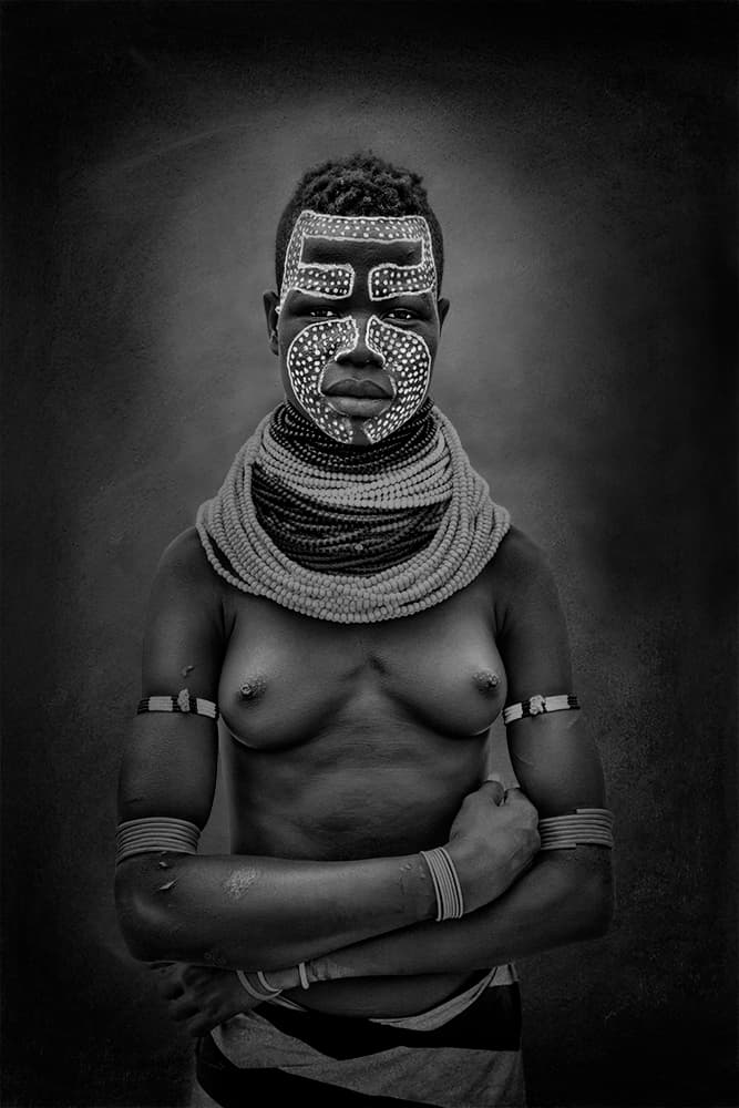 Striking Tribal Portrait by Svetlin Yosifov — canvas wall art