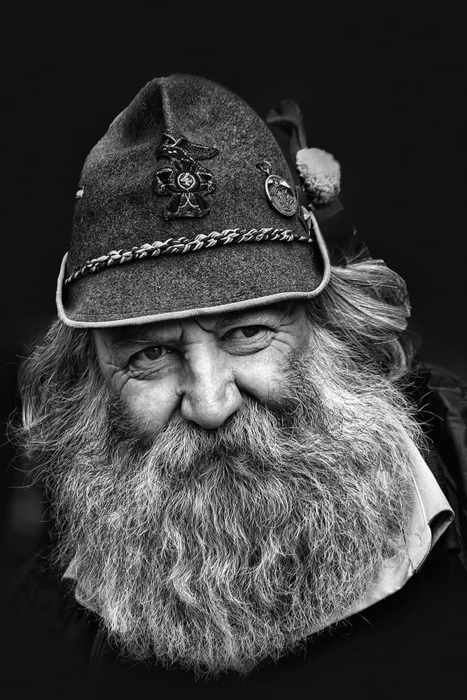 Traditional Bearded Elder by Roberto Marini — canvas wall art