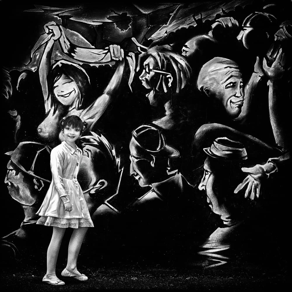 Innocence Amidst Shadows by Piet Flour — canvas wall art