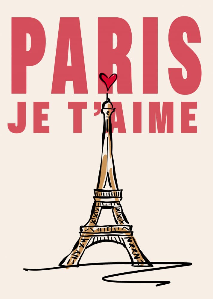 Paris Eiffel Love by Rio Soléy — canvas wall art