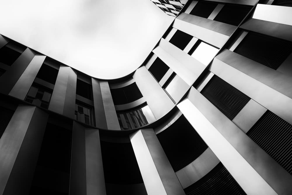 Modern Architectural Curves by Elena Raceala — canvas wall art