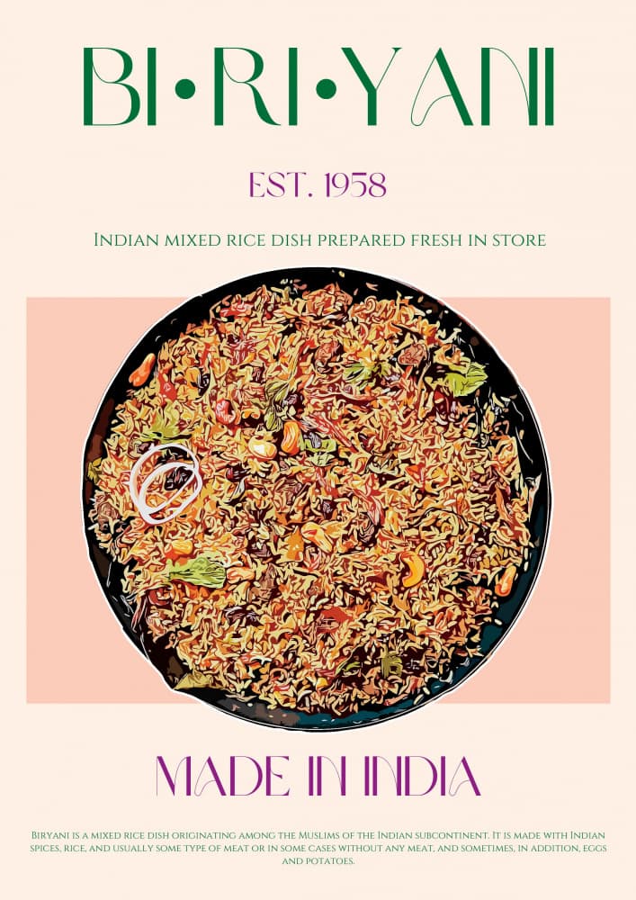 Made In India Biryani by Nazma Khokhar — canvas wall art