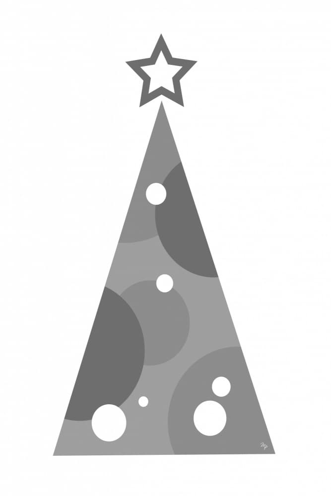 Modern Geometric Christmas Tree by Martina — canvas wall art