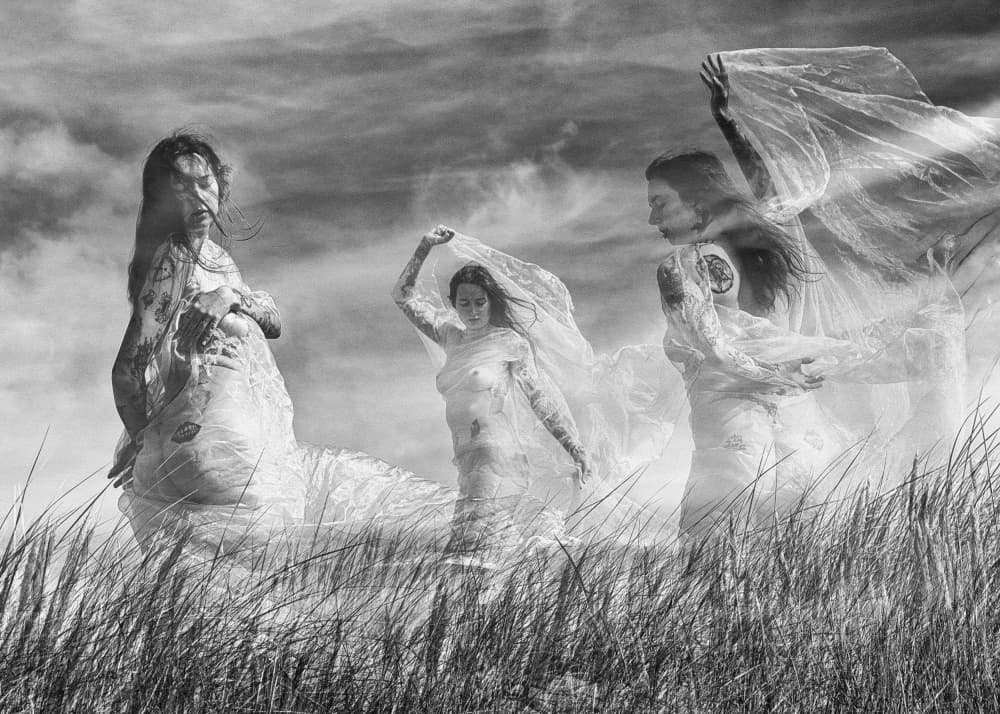 Three Ethereal Women by Normunds Kaprano — canvas wall art