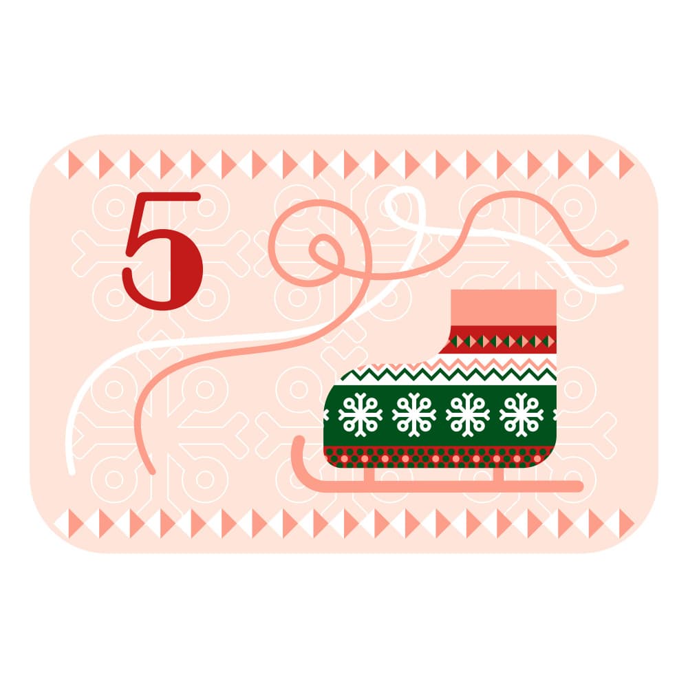 Nordic Christmas Number Five by Marika Barsrsind β canvas wall art