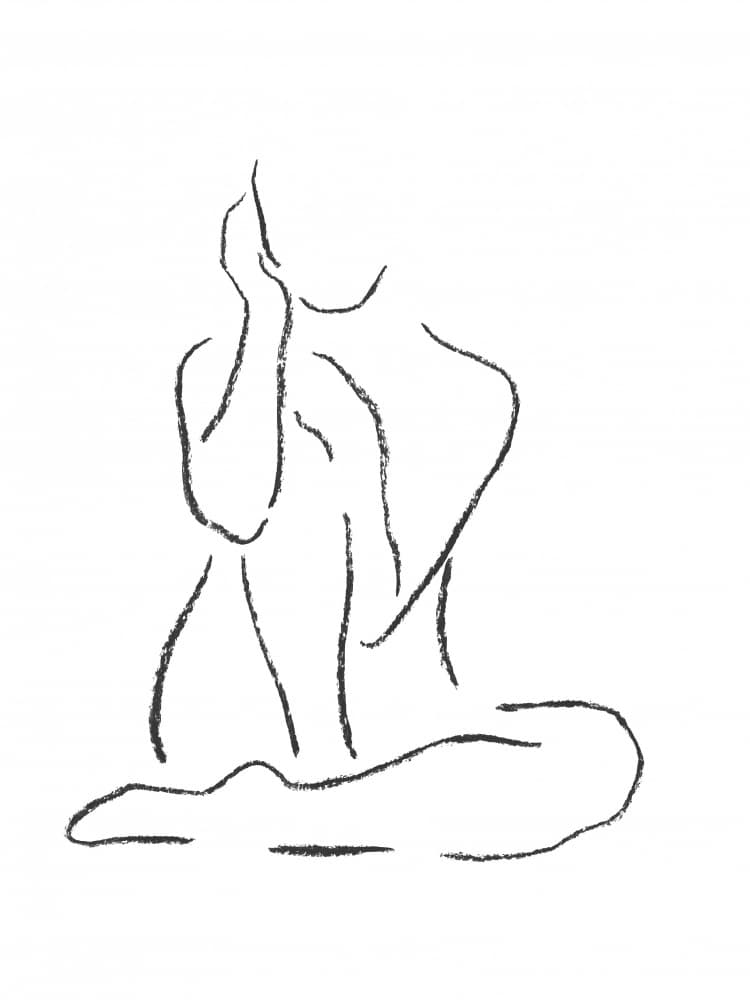 Elegant Seated Form by Natalie Bruns — canvas wall art