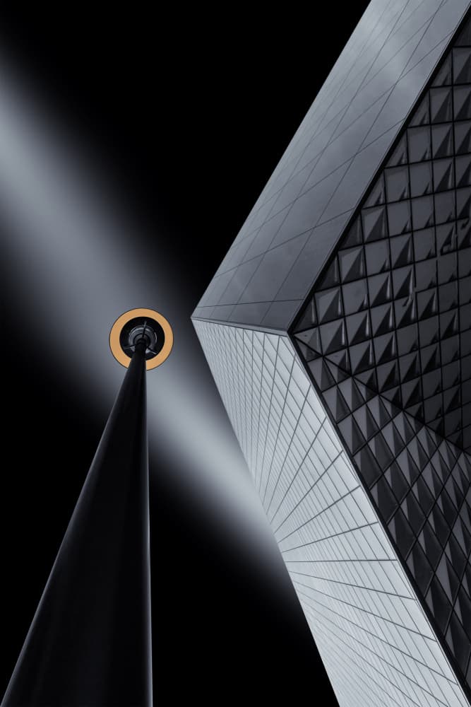 Geometric Night Lights by Rolf Endermann — canvas wall art