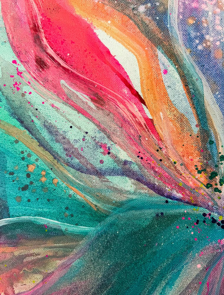 Vibrant Fluid Abstract by Anna Viklund — canvas wall art