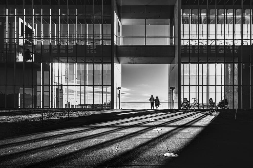 Urban Light and Shadows by Yuzo Fujii — canvas wall art