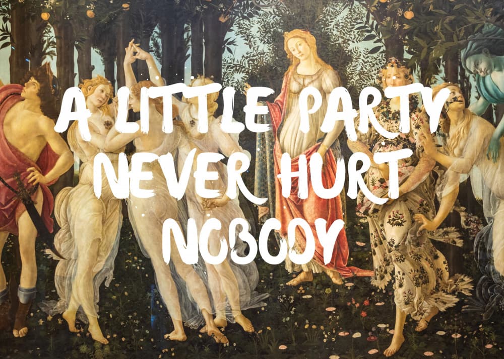 Renaissance Garden Party Quote by The Art Concept — canvas wall art