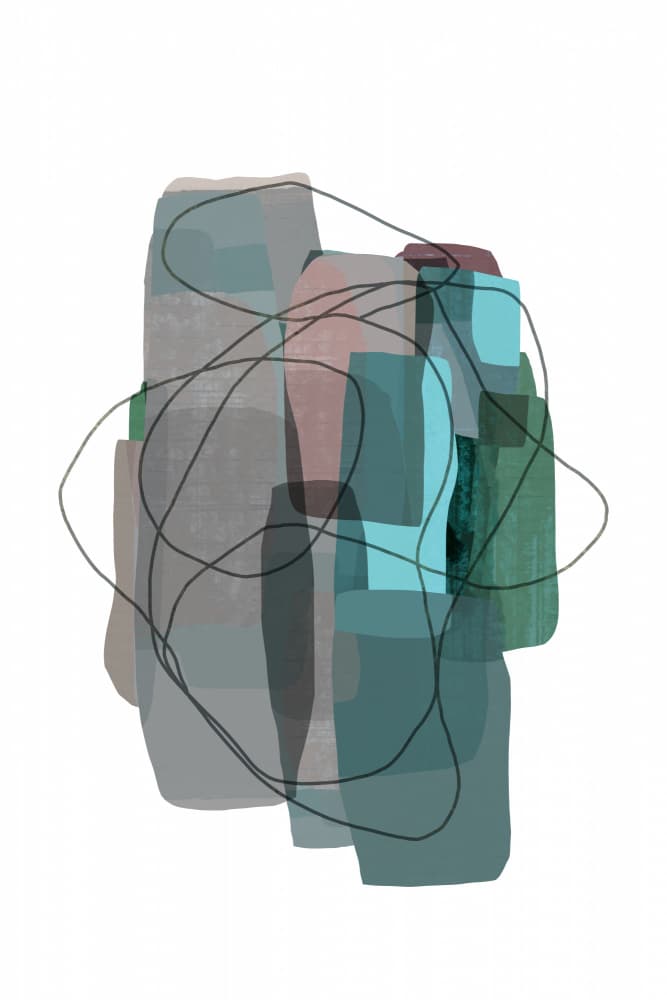 Overlapping Muted Forms by cartissi — canvas wall art