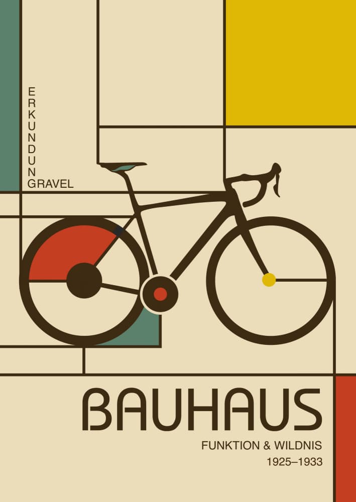Bauhaus Bike Exploration by Fadil Roze — canvas wall art