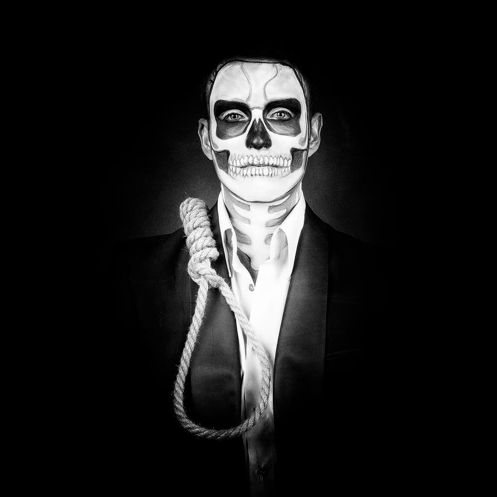 Skull Face Formal by Alexandra Fira — canvas wall art