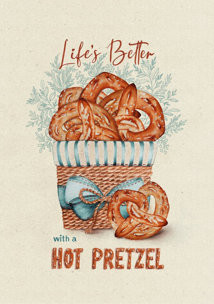 Pretzel Comfort Basket by Olena Kovalova — canvas wall art